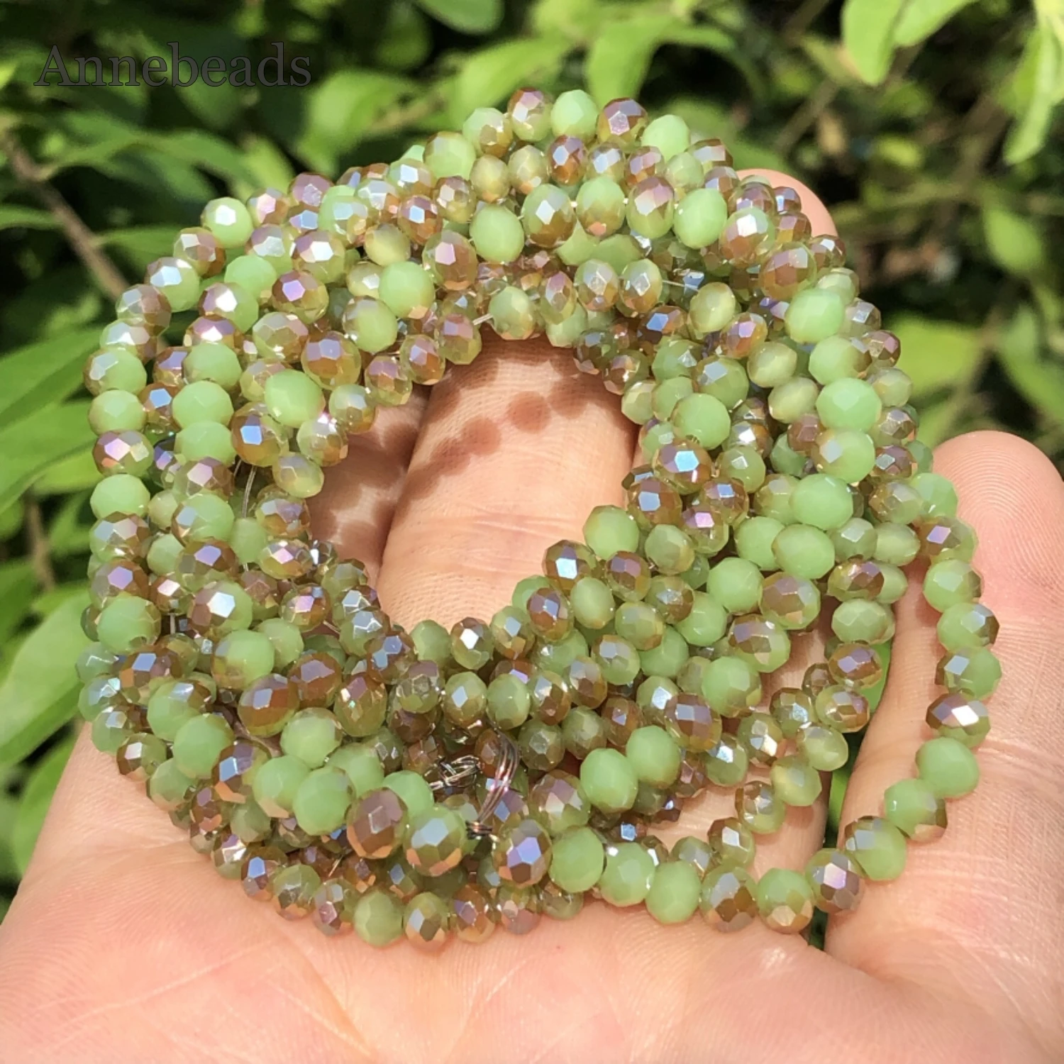 AAA Faceted AB Green Half Wine Red Rondelle Austria Crystal Beads Loose Wheel Spacer Beads For Jewelry Making DIY Accessories