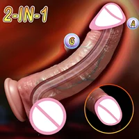 2-in-1 Super Realistischer Dildo Penis Schiebe Vorhaut Ejakulation Big Dick Penetration Anal Weibliche Masturbation Sexy Erwachsene Sex spielzeug but pluk dick sexy adult female sexy toi for men sexy shoppings sex toys 2
