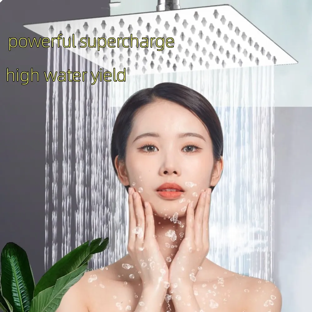 BathroomStainlessSteelShowerNozzleShowerTopSprayLargeWater