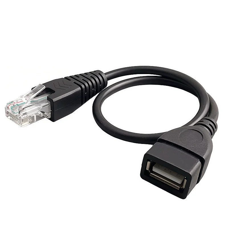 USB-RJ45 이더넷 케이블 1개 USB 암-수 RJ45 8P4C 이더넷 연장 케이블(라우터, ADSL 모뎀, 카메라 등용)
