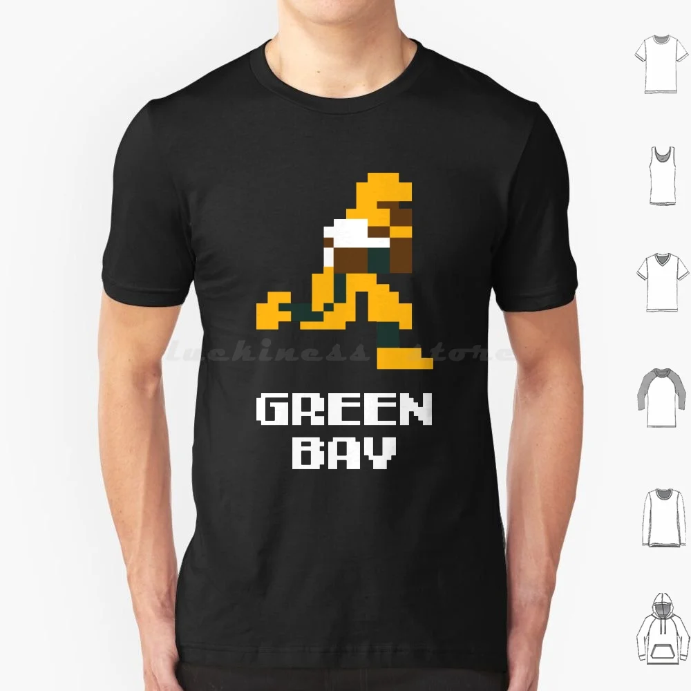 8 Bit Green Bay Football 1 T Shirt Cotone Uomo Donna Stampa Fai Da Te Green Bacy Packers Football Clay Mathews Clay Lange Jordy