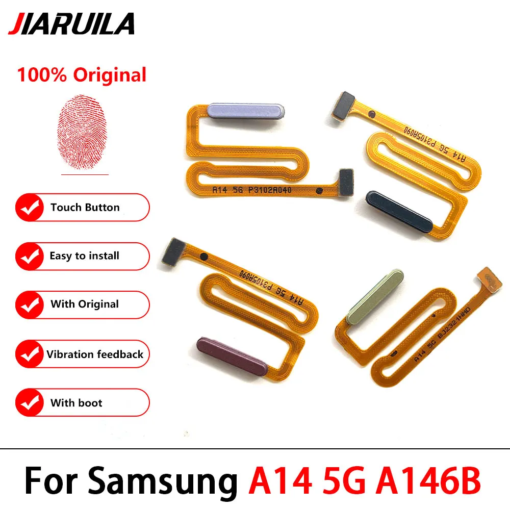 

100% Original Fingerprint Flex For Samsung A14 4G / A14 5G Fingerprint Touch Sensor Fingerprint Function Connection Cable