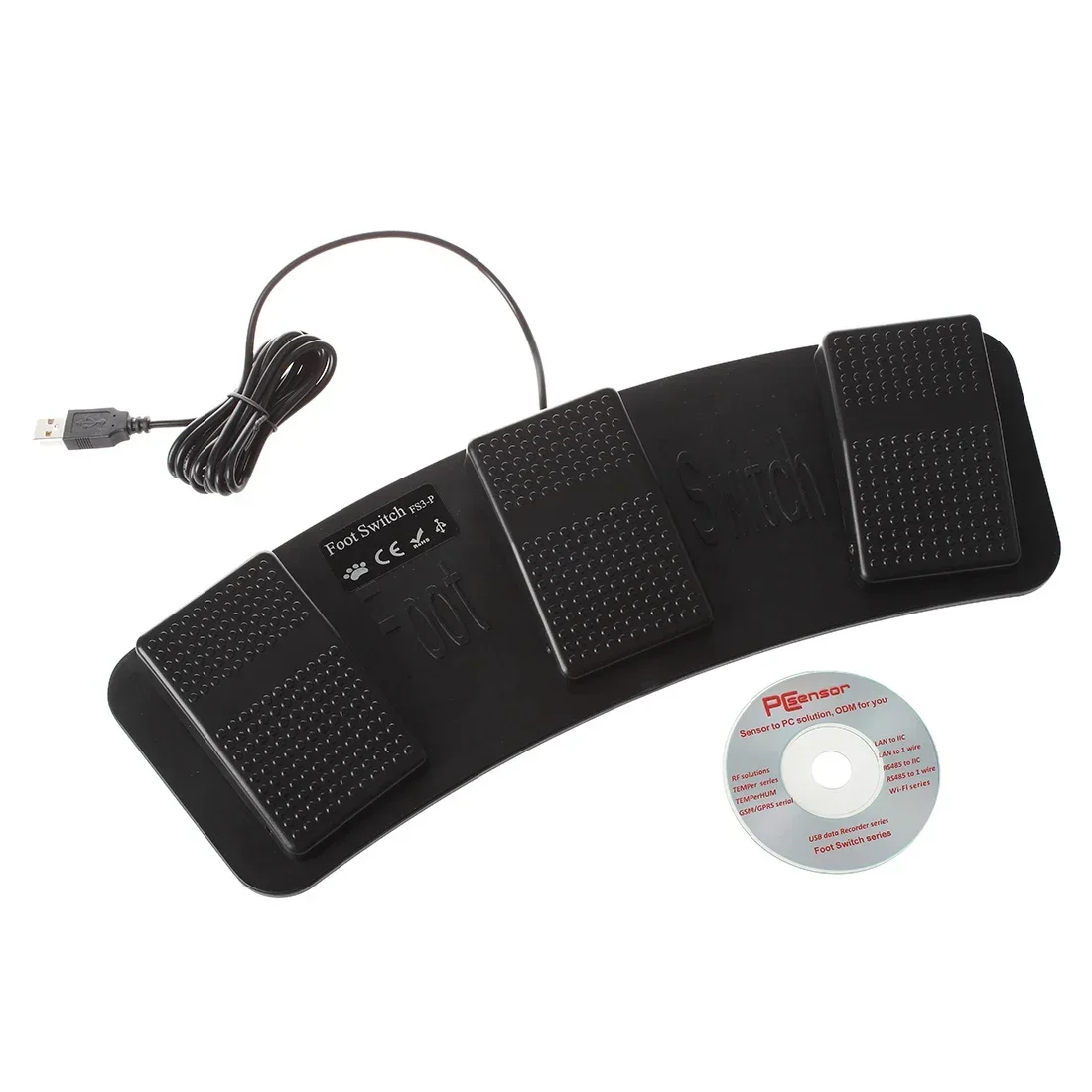 Usb Triple Foot Switch Pedal Control Keyboard Mouse 3 Pedals Simulate Any Key On Keyboard Combination Key Hid Usb Switch