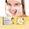 Lemon Turmeric Kojic Acid Brightening Soap Cleansing Face Rejuvenation Exfoliating Even Skin Tone Hyaluronic Acid Handmade Soap 3