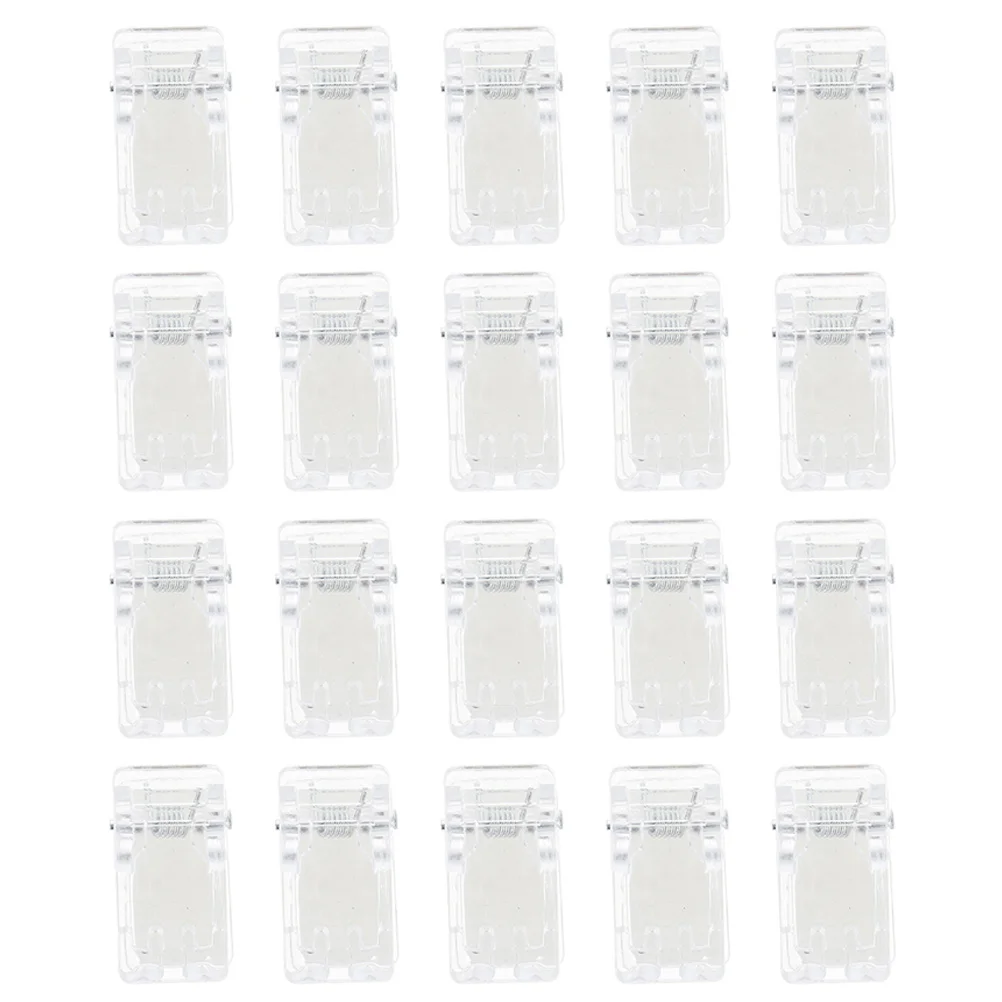 

Self-adhesive Badge Holders Transparent Spring Small Clear Clips Clamp Plastic Wall Tapestry