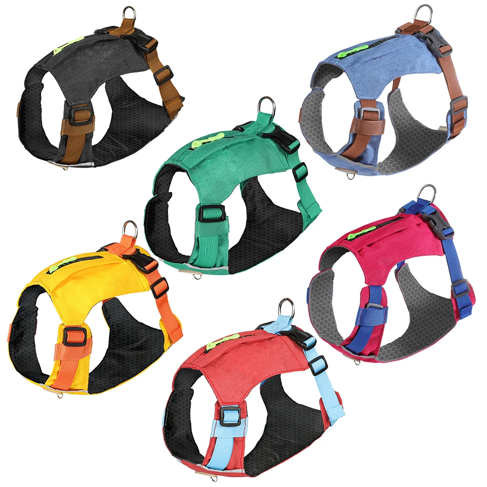 New Upgrade Zipper Dog Harness - Adjustable Reflective No-Pull Vest, Soft Padded Breathable Mesh Asy Control For Walking Running_voghion.com