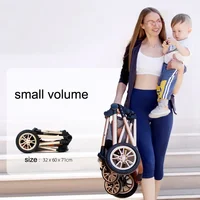 Nouveau 3 en 1 bébé poussette haute paysage chariot lumière nouveau-né landau résistant aux chocs bidirectionnel 2 en 1 enfant voiture bébé confort chariot 2025 4
