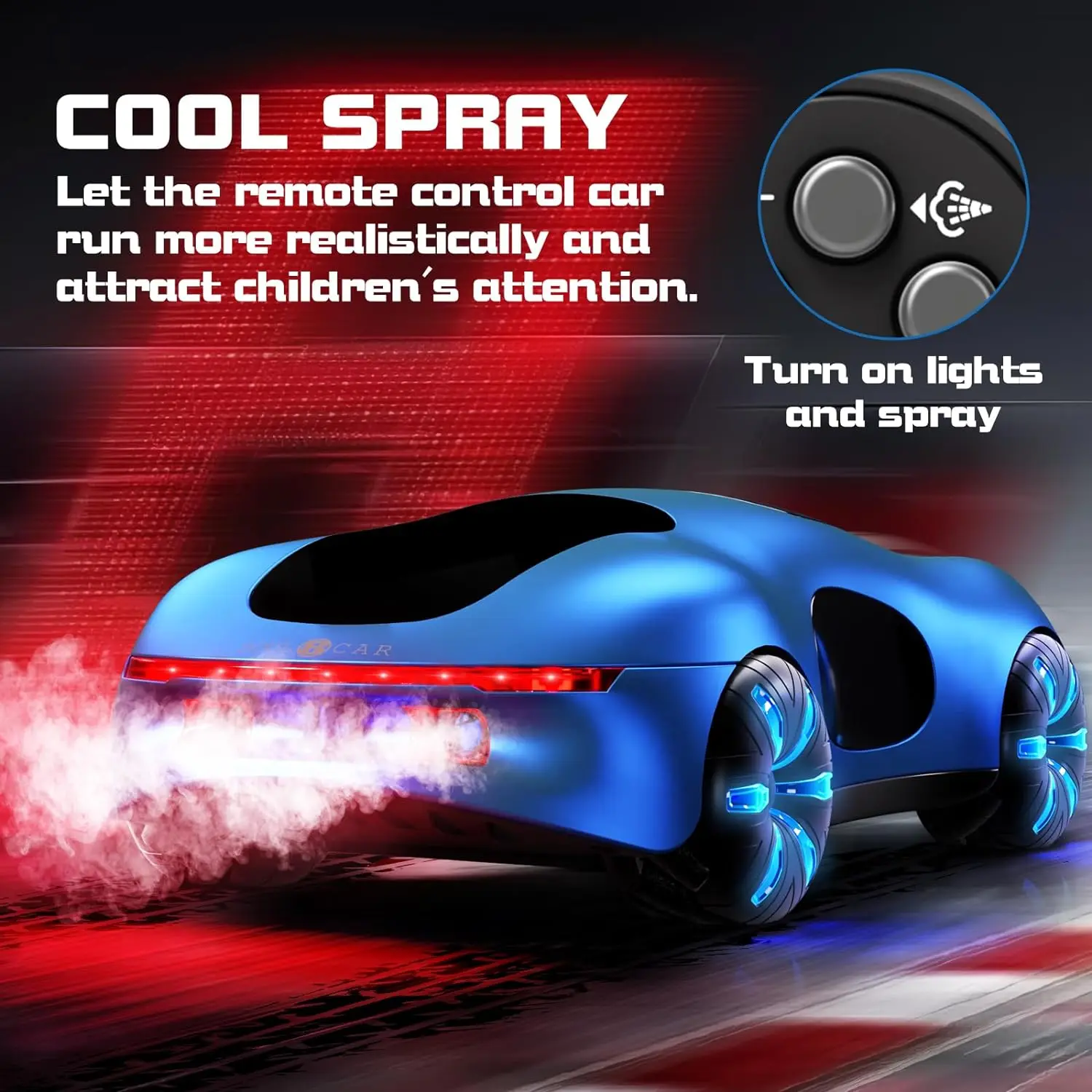 Cool stunt remote-controlled sports car with sound waves, music dual sensing, gesture sensing, remote-controlled toy cars, toys 4