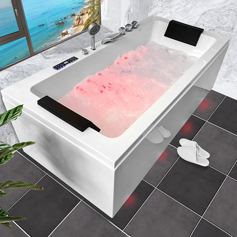 Bathtub Spa White Bathtubs led acrylic whirlpool Hot Tub jacuzzis bathtuband Baths Massage modern Indoor with shower