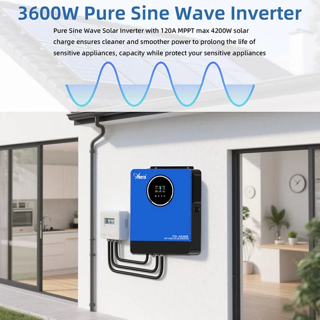 3.6KW 3600W ソーラーハイブリッドインバーター 純粋な正弦波 3.6KW 3600W ソーラーハイブリッドインバーター 純粋な正弦波