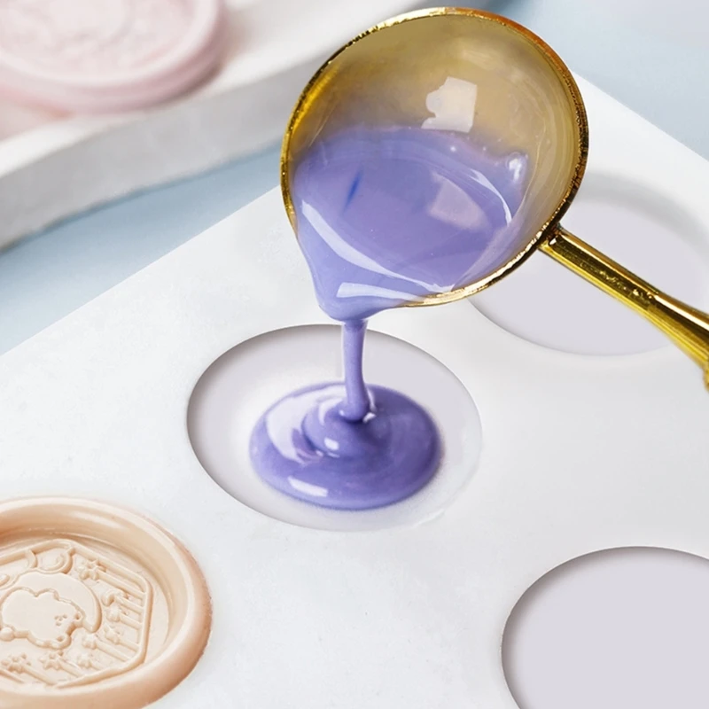 Stampo In Silicone Per Sigillo Cera 15 Cavità Sigillo Cera Timbro Cera Stampo Per Inviti Nozze Scatole Regalo Fai-Da-Te