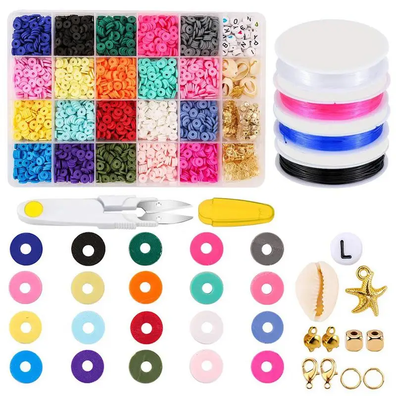 

Ожерелье из мягкой керамики и полимерных бусин, 6 мм, 4000 шт.