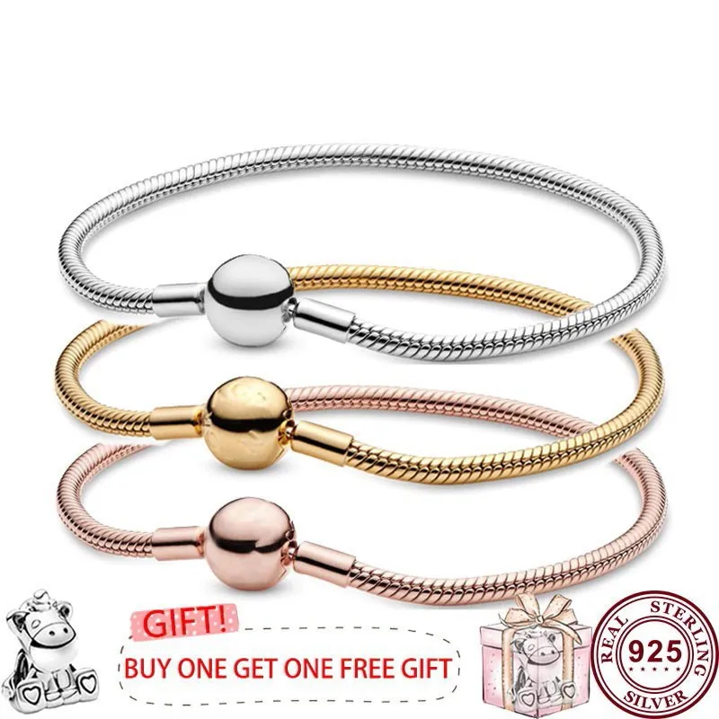 

Женский изысканный браслет из серебра 925 пробы с круглыми пуговицами