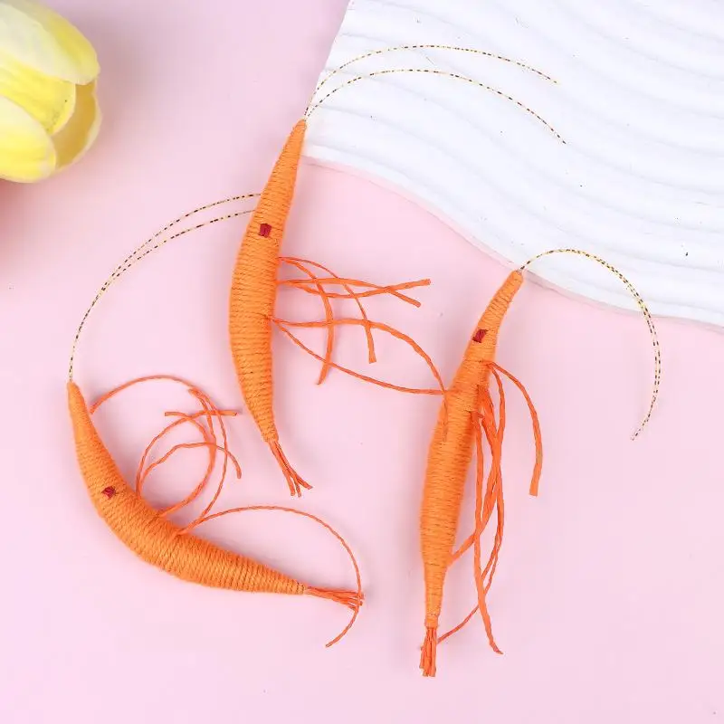 New Woolen Prawn Toy Contains Rattle Paper To Play With And Entertain Cats Chew Toys Cat Toys