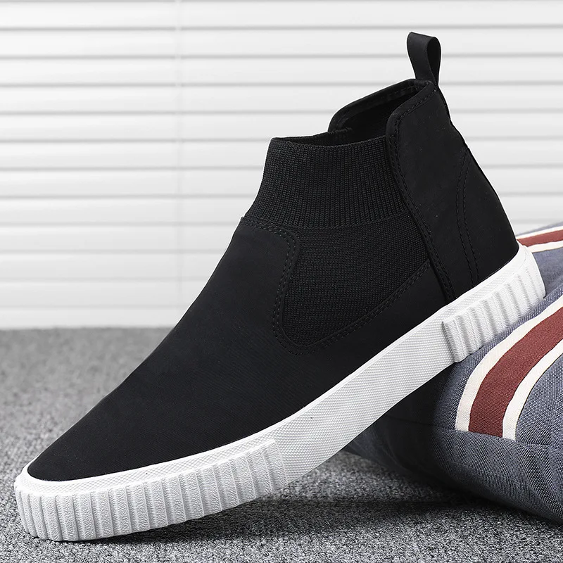 High Top Men Shoes Flats Slip on Casual Shoes Male Canvas Plimsolls Espadrilles Man Trainers for Casual Shoes Sport Shoes