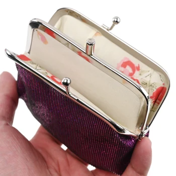 Portamonete da donna portamonete a doppio strato per ragazze portafoglio semplice con fibbia in PU rossetto Mini borsa tascabile portatile per portamonete 1