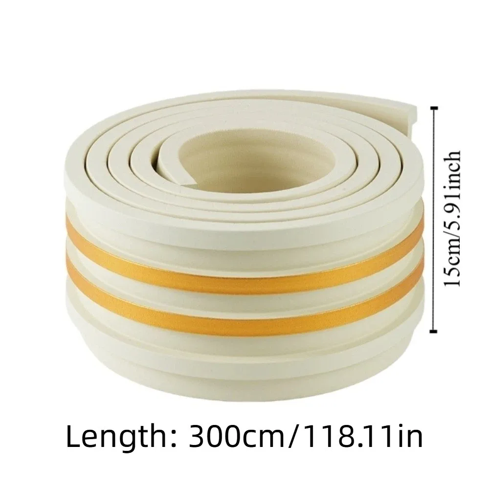 3 Meter Imitation Grille Wall Sticker NBR Foam Waterproof Fluted Wall Panel Moisture-proof Self-adhesive Fluted Wall Trim