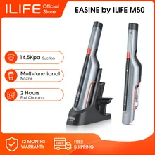 EASINE – aspirateur à main sans fil ILIFE M50, aspiration 14,5 kpa, 2 heures de charge type-c et USB, appareils de nettoyage pour voiture