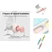 

2Pcs Silicone Ear Plugs Small Convenient Reusable for Sleeping Concerts Construction Earplugs Sleep Earplugs