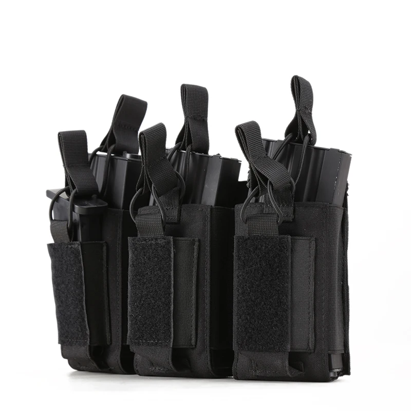 Tactical Mag Holder Triple Mag Pouch Open-Top Mag Pouches Magazintaschen für M4 M16 AK Molle Rucksack Jagdausrüstung – Detail 13