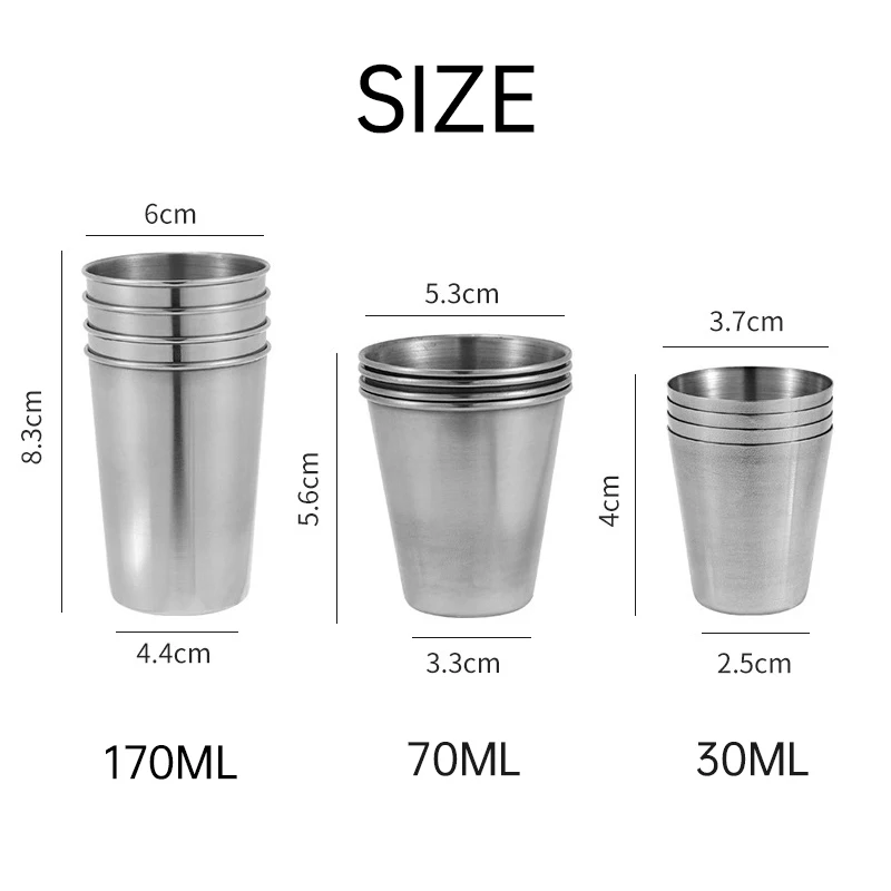 Stainless Steel Travel Cup Set 5