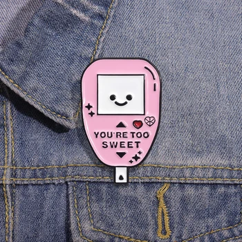 Blood Glucose Monitor Medical Enamel Pins You're Too Sweet Cartoon Brooches Lapel Badge Clothes Accessories Gift for Friends 2