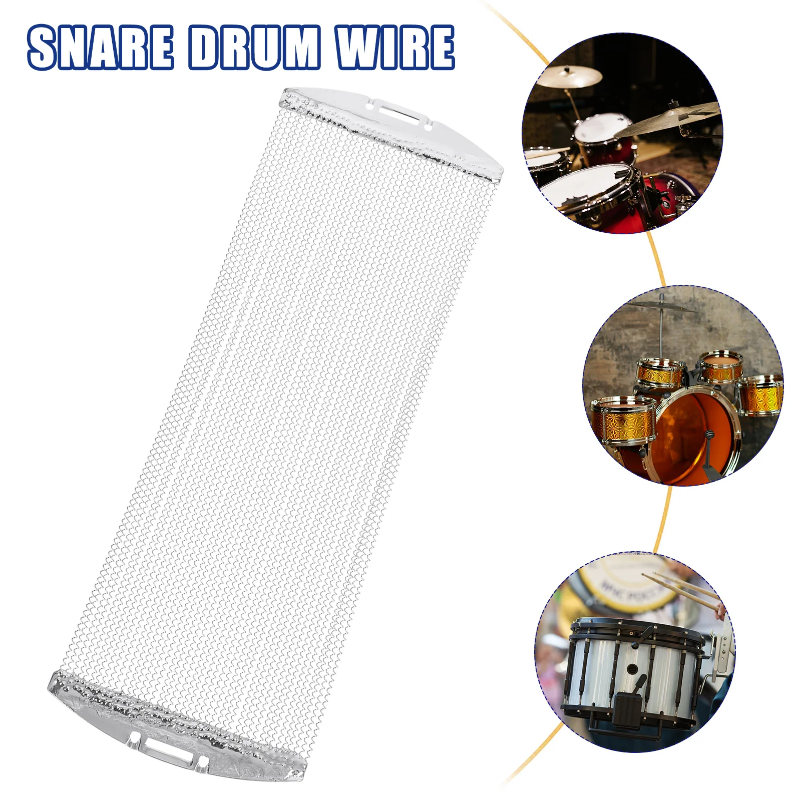 14 Inch Stainless Steel Snare Drum Wire Spring Belt Replacement for Percussion Instrument Accessory Quick Release