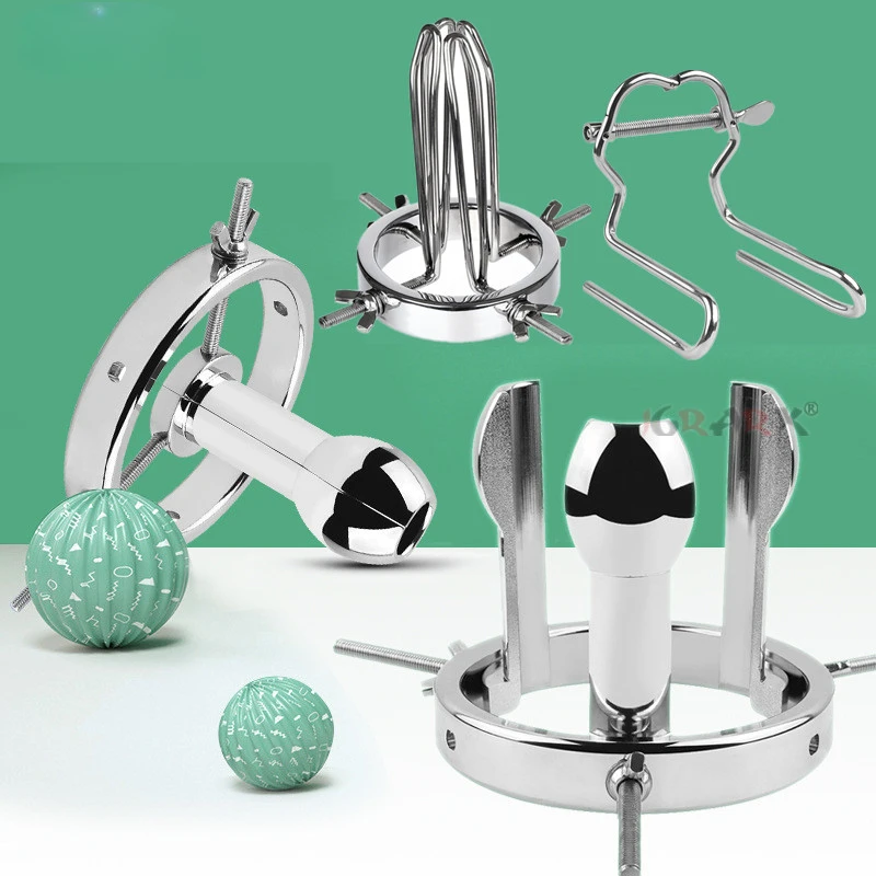 Dilatatore Anale Estremo Speculum Vaginale Specchio Metal Butt Pussy Ingranditore Dispositivo Di Espansione Dell'Ano Sm Giocattoli Del Sesso Per Adult