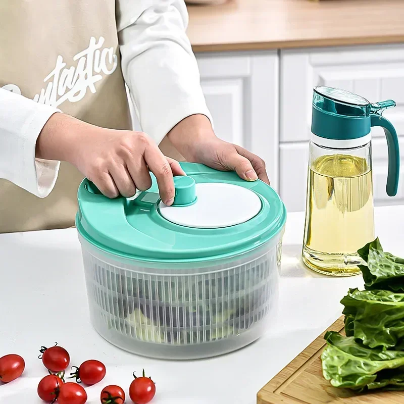 Vegetables Salad Spinner Lettuce Leaf Vegetable Dehydrator Greens Washer Dryer Drainer Crisper Strainer For Washing Drying Leafy vegetable dryer