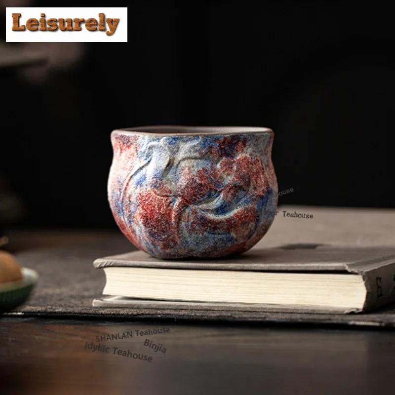 Rocks Minerals Lotus Teacup Aesthetic Tea Bowl Jug Tea-tasting Personal Cup Jianzhan Master Cups Household Cafes Craft Supplies