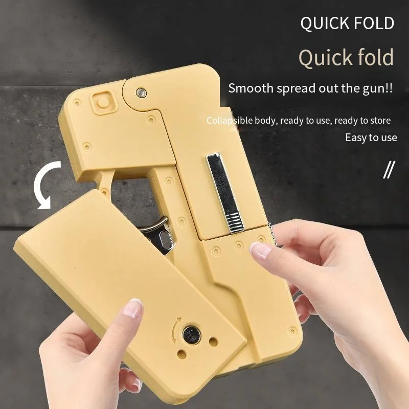 Folding mobile phone simulation toy gun 15 shell soft bomb troll convenient small gun model 3