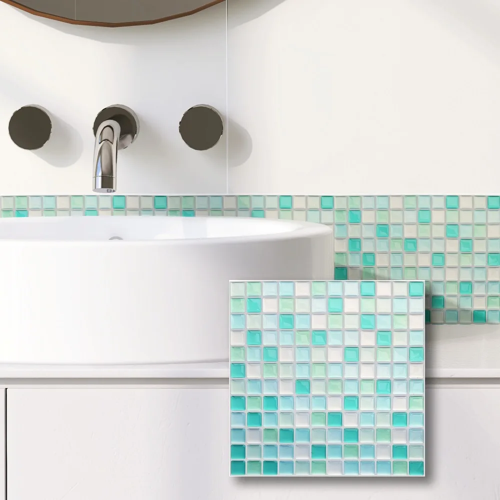 Waterproof PVC Mosaic Tile Sticker for DIY Backsplash