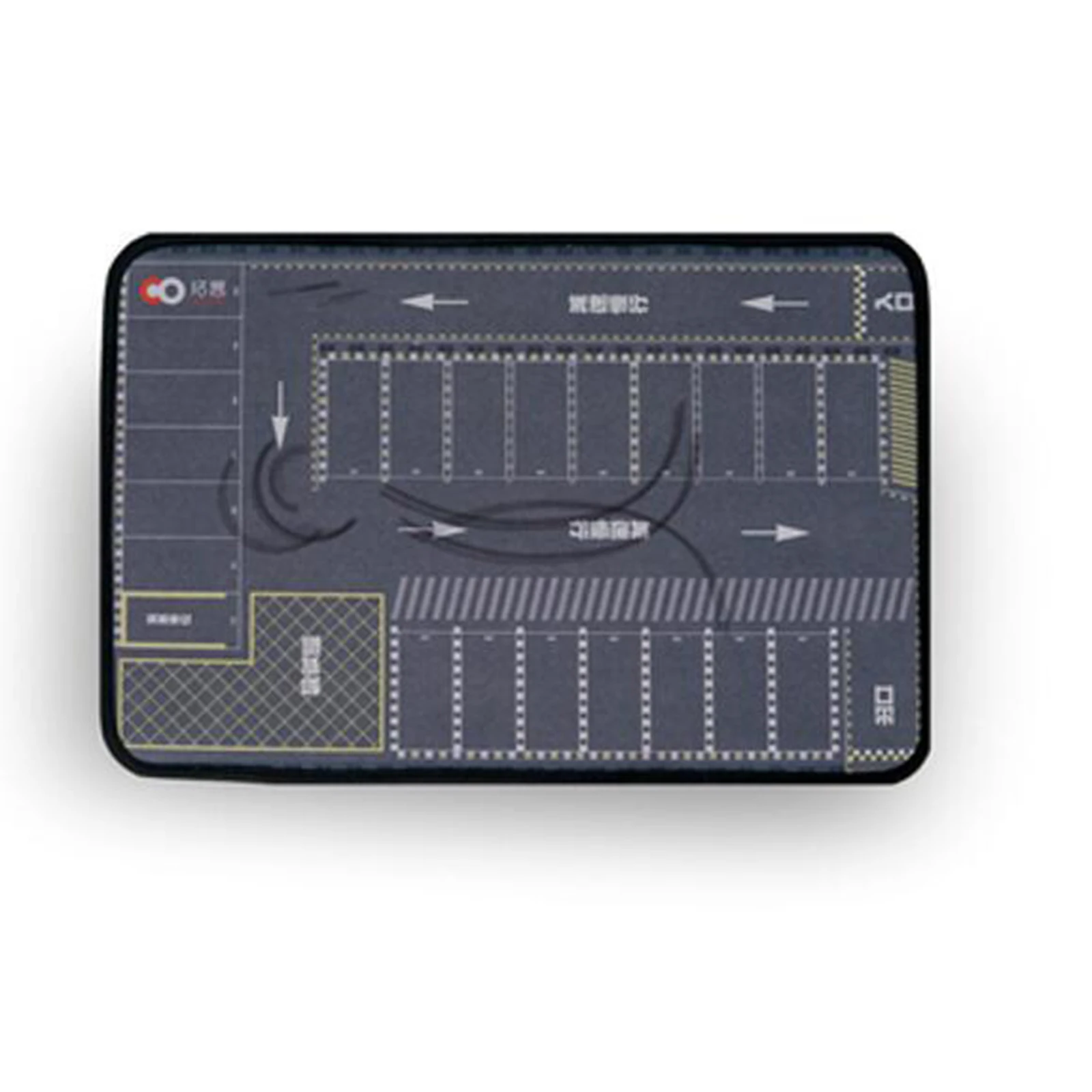 1/64 Scale Parking Lot Mouse Pad Car Scene Mat for Diecast Car Model Layout Round Corner Mat 2