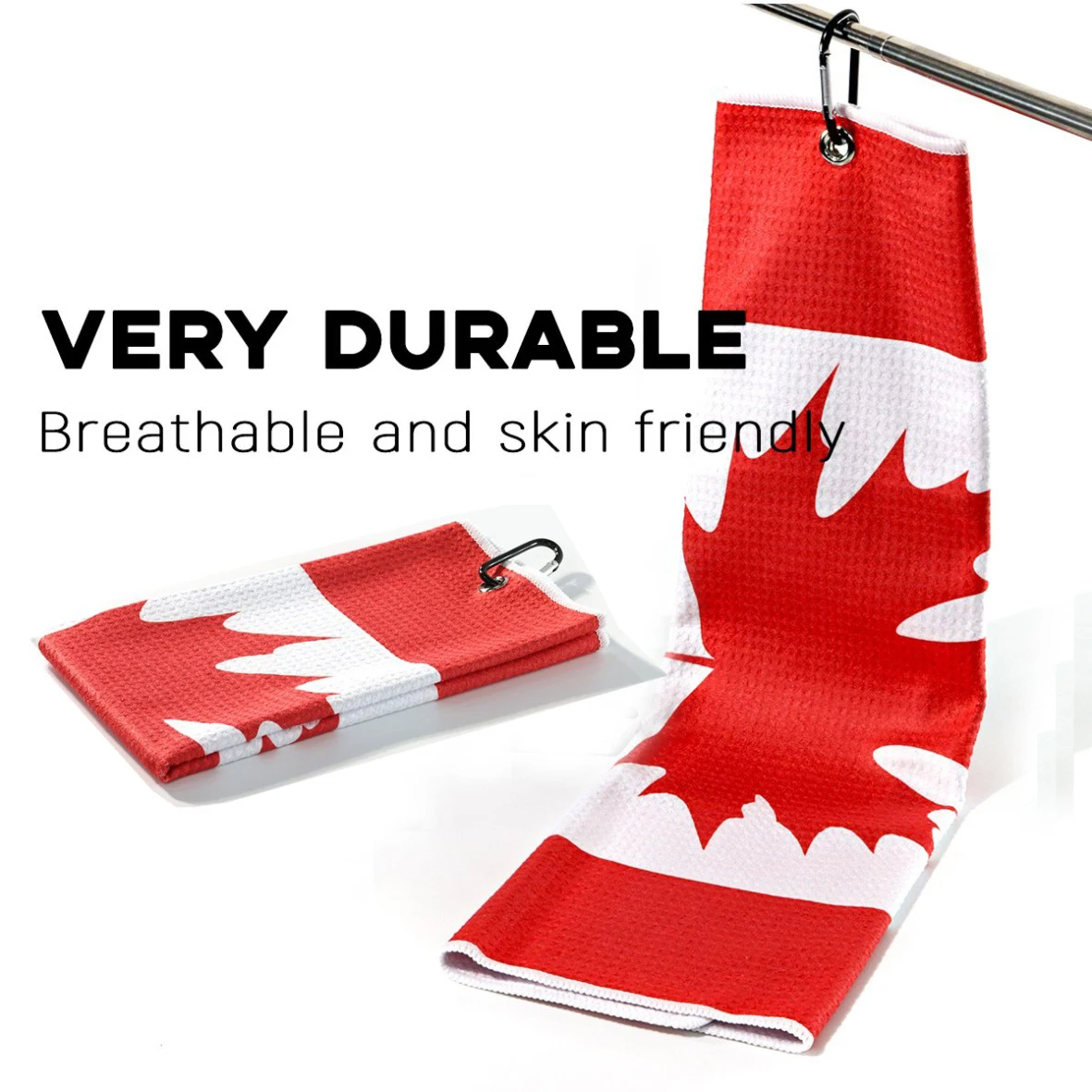 GolfCanadaFlagTowelGolfTowelCanadaFlagBeachTowelQuickDryCottonBeachTowelSoft