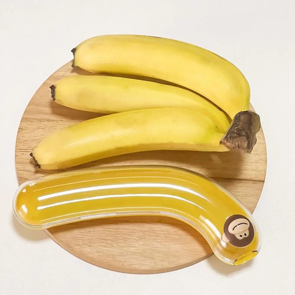 Food Grade Plastic Banana Storage Case Banana Shaped Anti-Squeezing Banana Saver Sealed Reusable Banana Keeper for Travel 4