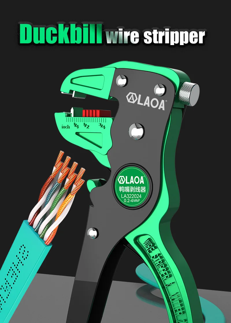 Laoa automatischer Draht abstreifer Flach drahts ch neider Abstreif zange 0,2 bis 4mm Längen anpassung für Elektriker – Detail 1