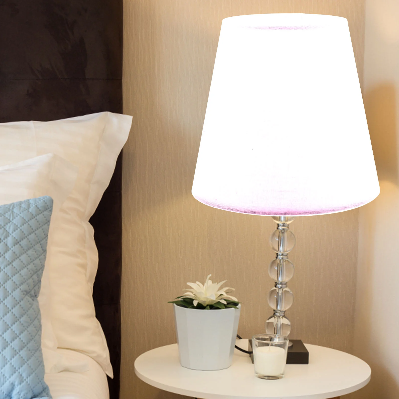 

Small Lamp Shade Fabric Pendant Lampshade Clip On Bulb Lamp Cover Barrel Cloth Light Cover Replacement Chandelier Protector For