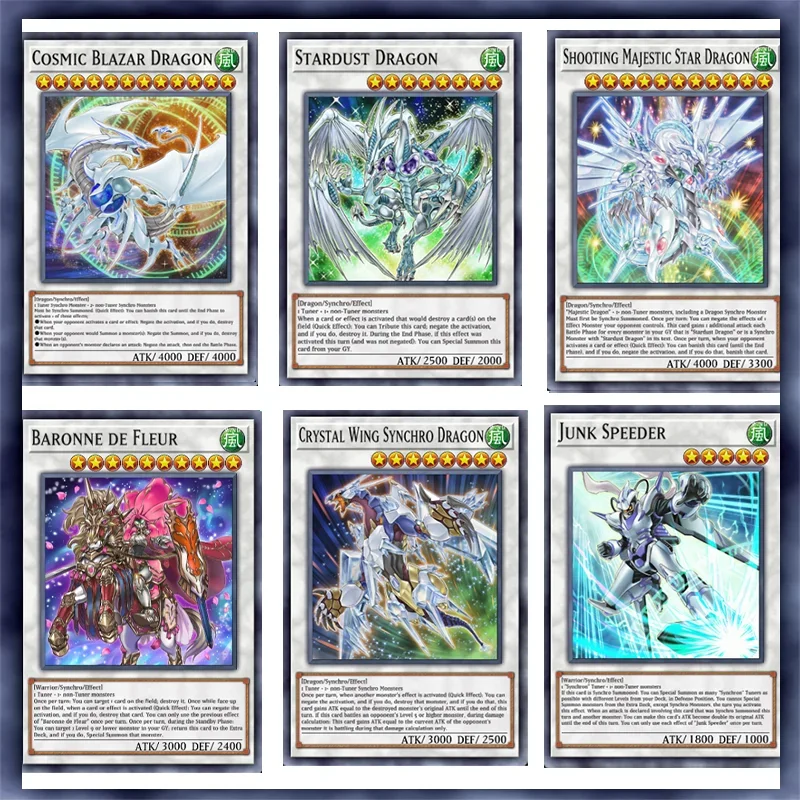 

YUGIOH Board Game 55 Pcs/Set Yugioh Cards Stardust Dragon Deck DIY Card