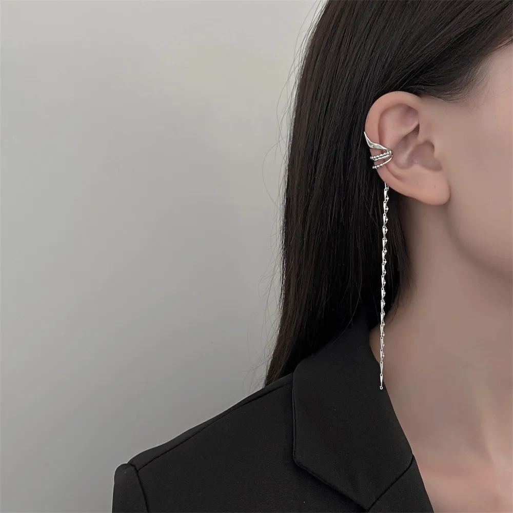Long Tassel Non Perforated Elf Ear Clip Earrings Fake Cartilage Earrings 1 PC ear clip earrings clip earrings ear clip ear accessories For Women