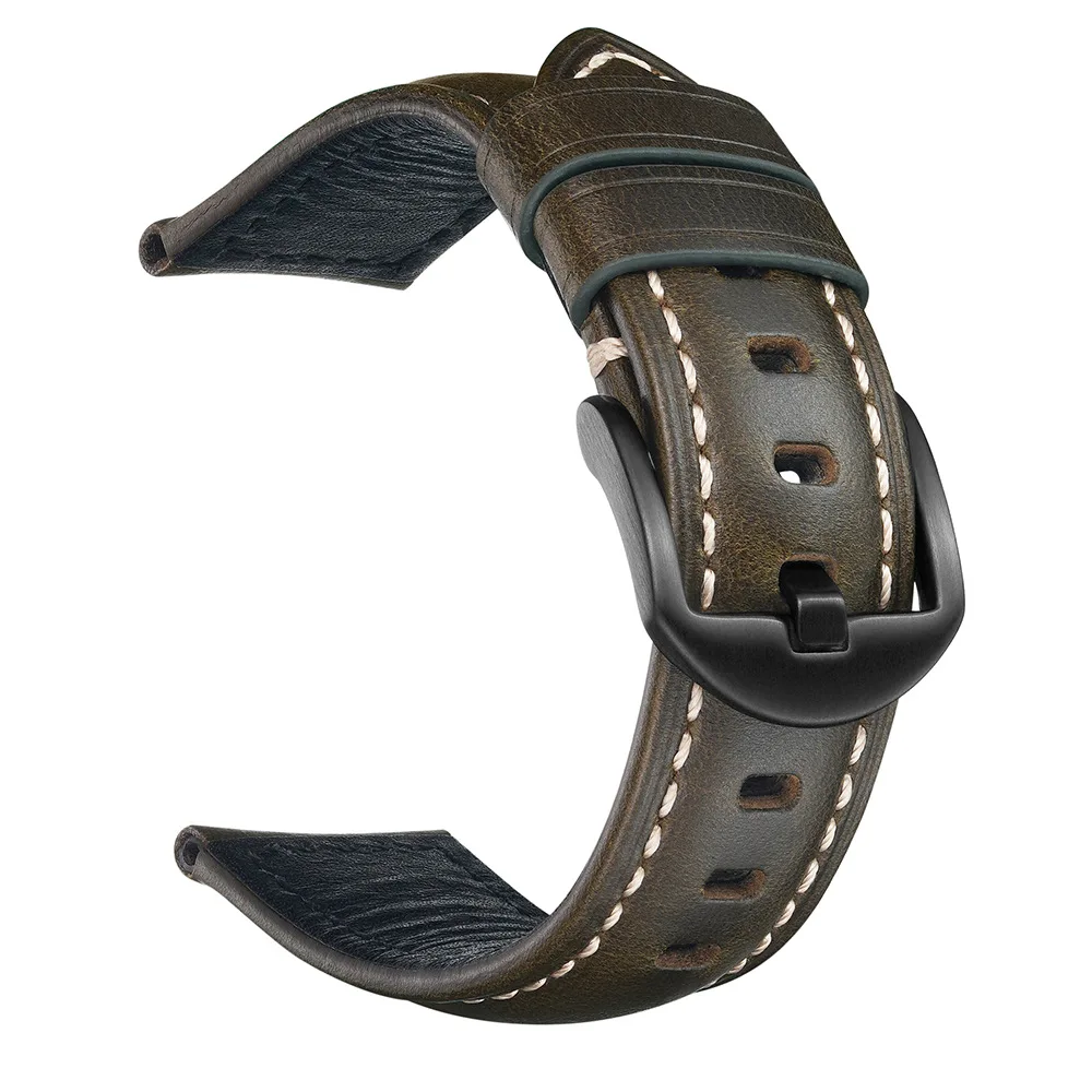 Vintage Oil Wax Leather Watch Straps – Premium Cowhide Watchbands by UTHAI