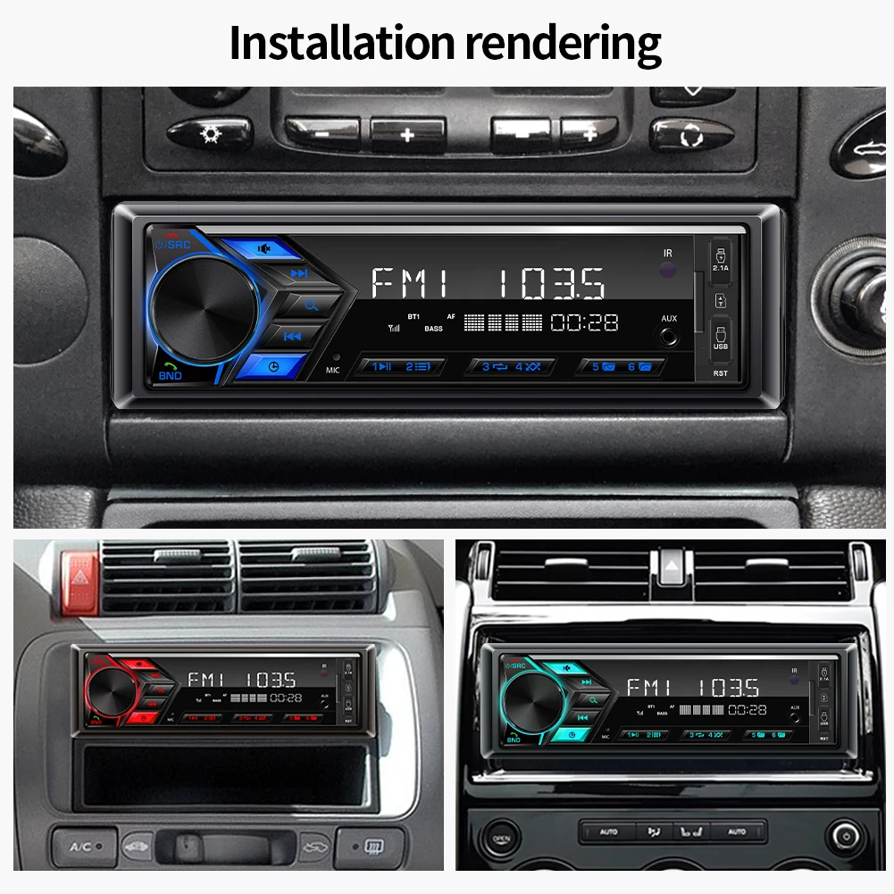 S25d072f92dff4ed4b8bafad75e8cf2b68 Grandnavi 1Din MP3 Car Radio Audio Stereo FM Aux Input Receiver SD/USB 12V With In-dash Bluetooth Multimedia Auto Radio Player