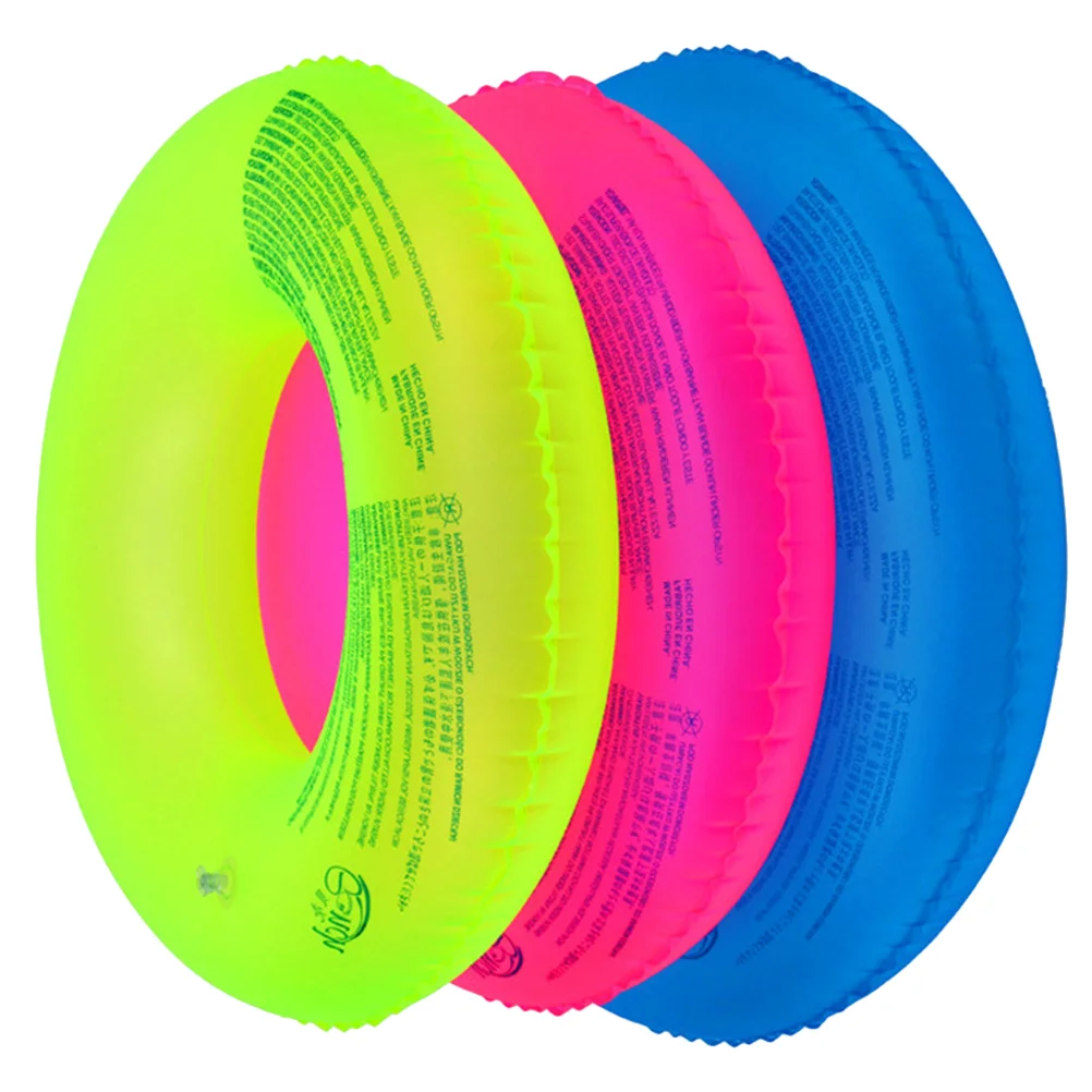 

3 Pcs Inflatable Pool Toy Water Swimming Ring Tubes Thicken Fluorescence PVC Child