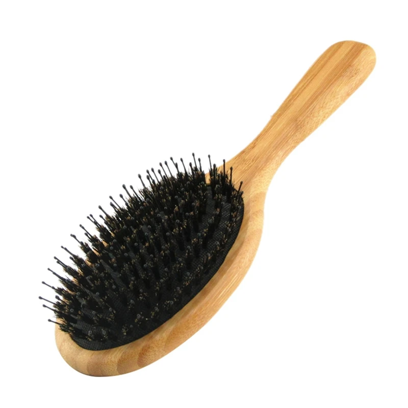 

Boar Bristle Hair Brush Wooden Anti-Static Detangle Brush Hair Scalp Massage Comb Air Cushion Styling Tools For Women