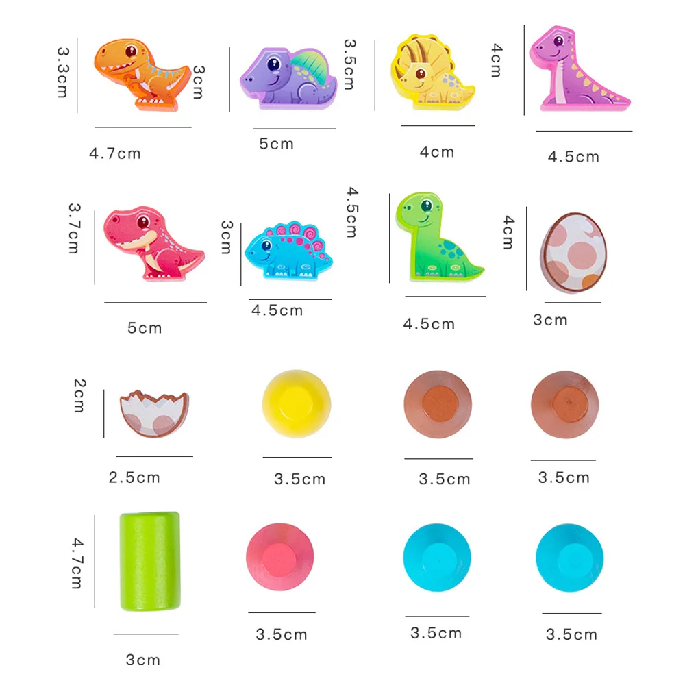 Children's 3D three-dimensional wooden building blocks, dinosaur balance stacking blocks, children's educational toys, holiday g