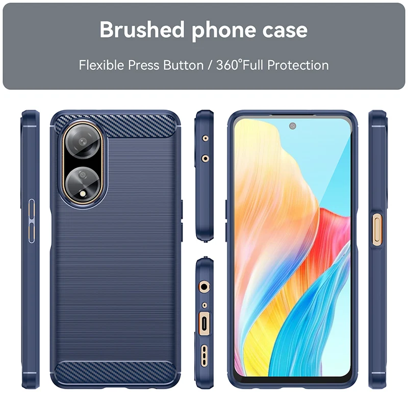 Shockproof Carbon Fiber Silicone Armor Phone Case