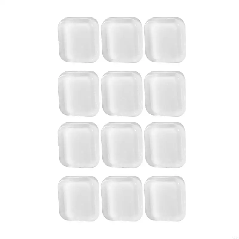 A52C 12pcs/set Versatile Wall Protectors Clear Square Pads on Rubber Guards Absorb Impacts & Reduce Noise Durable