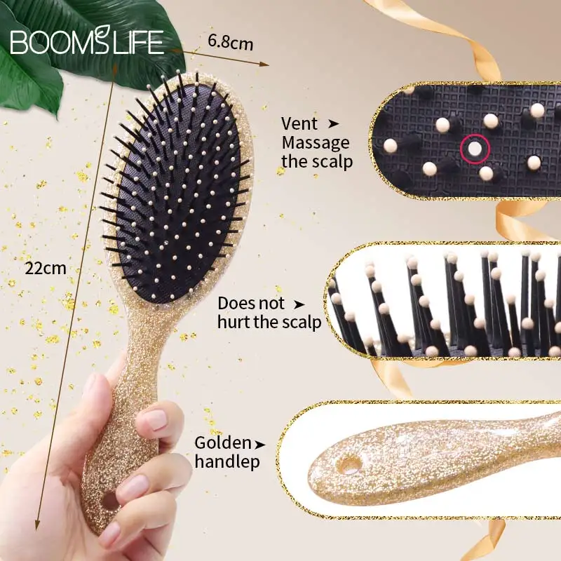 Grande brosse à cheveux à palette, Massage du cuir chevelu, peigne de  coiffure pour Salon de coiffure pour femmes, peigne Anti-statique, Airbag