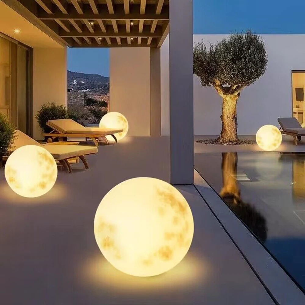 ZK30 Solar Moon Lamp Outdoor Waterproof Creative Landscape LED for Home Decoration Garden Porch Courtyard Villa Lights 5