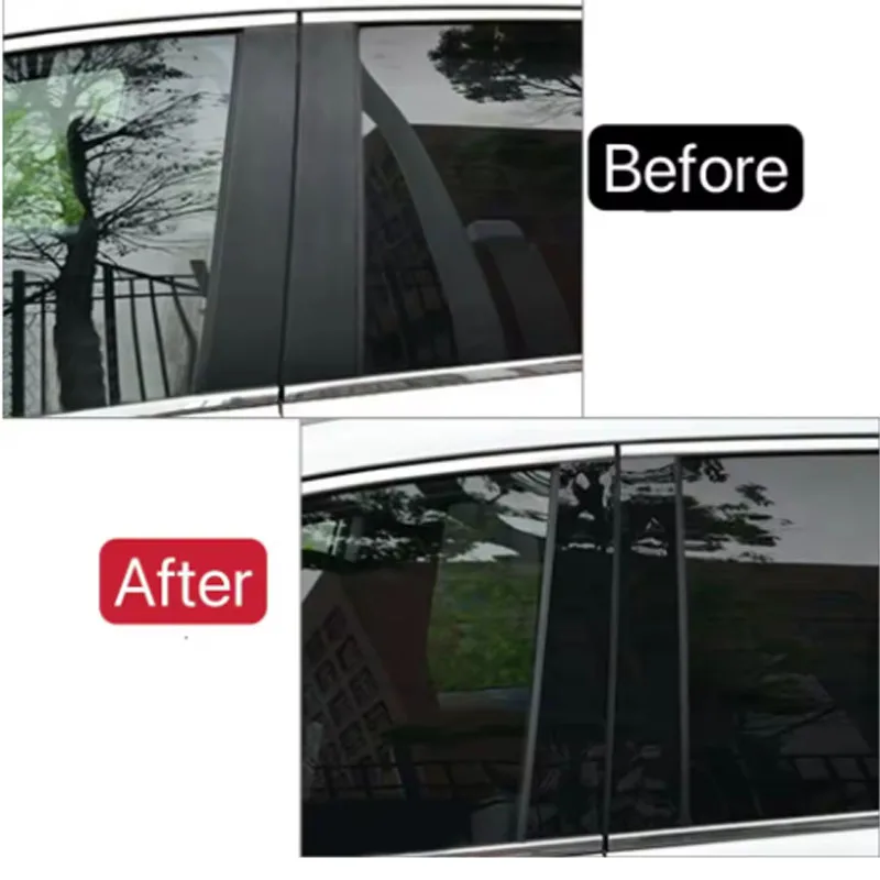Glossy Black Window Door Column B C Pillar Post Cover Trim