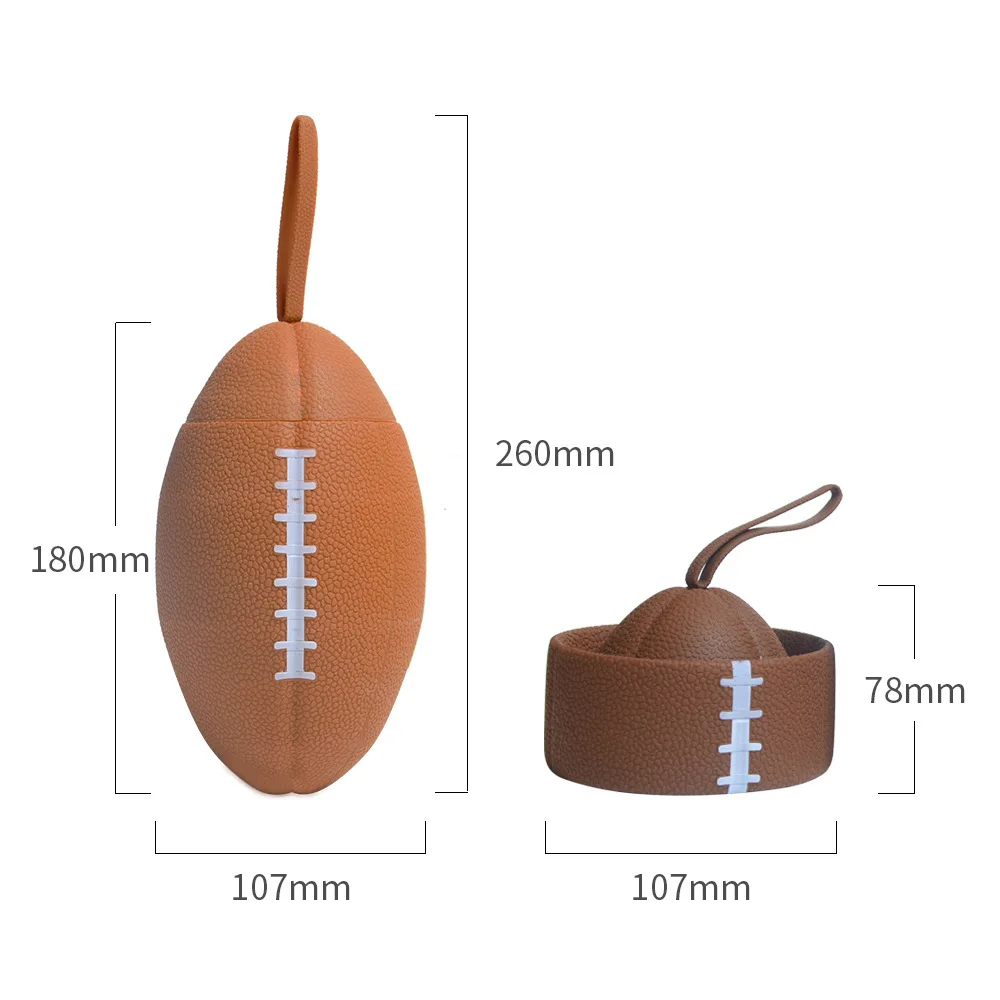 

Rugby Kettle 750ml Large Capacity Silicone Foldable Water Bottle Outdoor Sports Water Bag Creative Sports Water Bottle